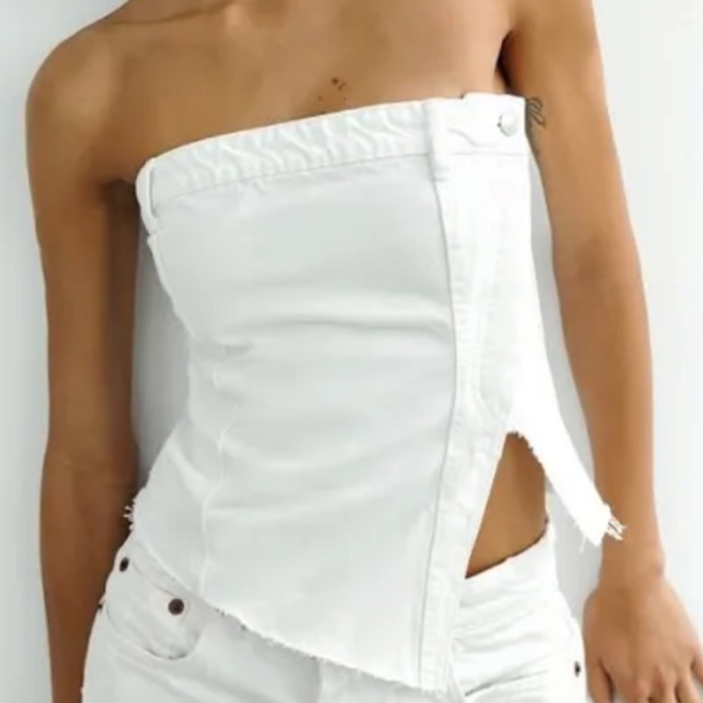 Zara denim too worn 1 time. So fun and cute!